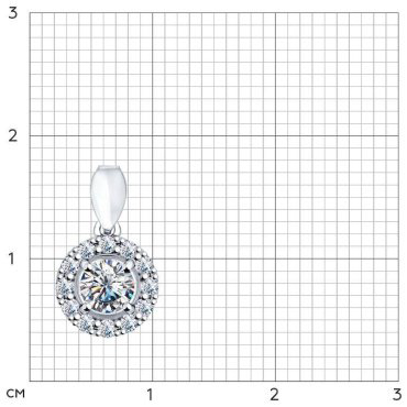 Подвеска SOKOLOV 94031555 вес 0.88 г серебро, фианит купить,8123