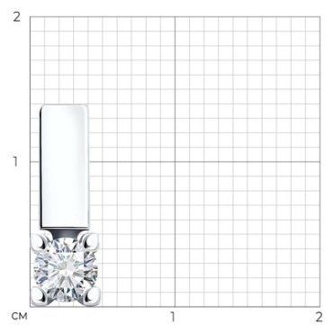 Подвеска SOKOLOV 94032825 вес 0.74 г серебро, фианит купить,6233
