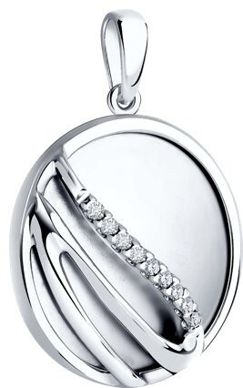 Подвеска Diamant 94-130-01623-1 вес 2.91 г серебро, фианит купить,12308
