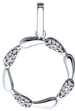 Подвеска Diamant 94-130-02004-1 вес 1.86 г серебро, фианит купить,9165