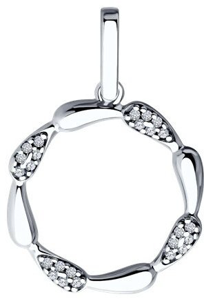 Подвеска Diamant 94-130-02004-1 вес 1.86 г серебро, фианит купить,9165