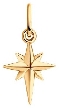 Подвеска LUXOR JEWELRY LUXOR 51-130-01105-1_0.51 вес 0.51 г золото, без вставок купить,49961