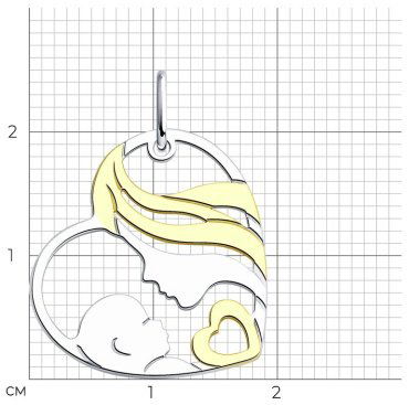 Подвеска Diamant 94-130-01424-1 вес 0.85 г серебро, без вставок купить,7999