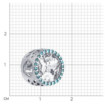 Подвеска SOKOLOV 94033001 вес 2.01 г серебро, фианит купить,11145