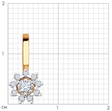 Подвеска Diamant 51-130-02267-1 вес 0.51 золото, фианит купить,51861