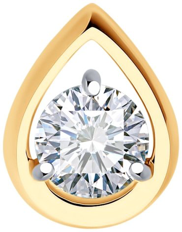 Подвеска Diamant 51-130-02118-1 вес 0.4 г золото, фианит купить,29784