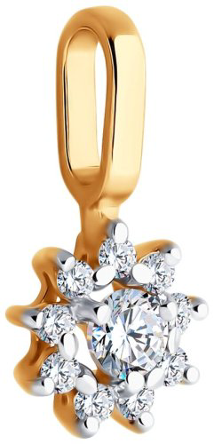 Подвеска Diamant 51-130-02267-1 вес 0.51 золото, фианит купить,51861