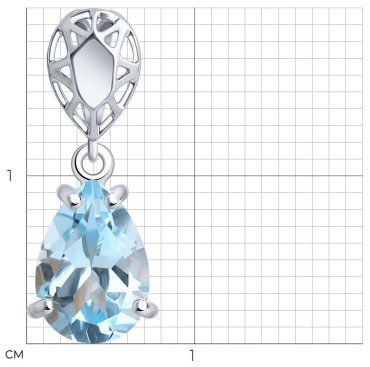 Подвеска Diamant 94-330-02688-1 вес 0.93 серебро, топаз купить,14363