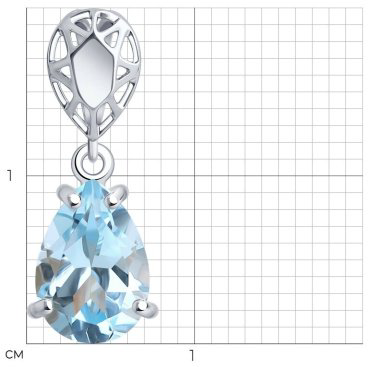 Подвеска Diamant 94-330-02688-1 вес 0.93 серебро, топаз купить,14363