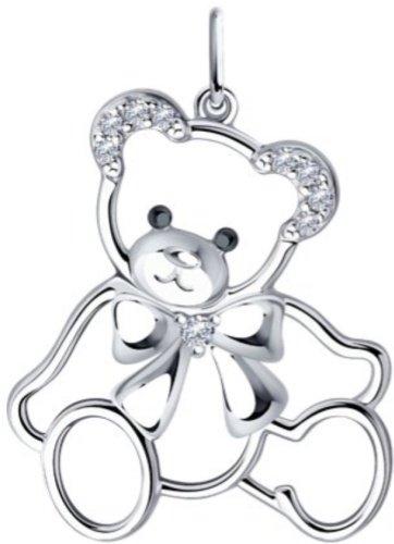 Подвеска Diamant 94-130-00777-1 вес 1.78 г серебро, фианит купить,8182