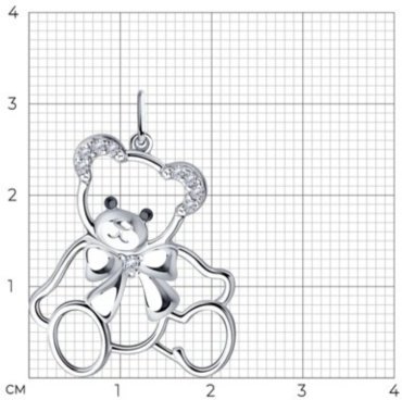 Подвеска Diamant 94-130-00777-1 вес 1.78 г серебро, фианит купить,8182