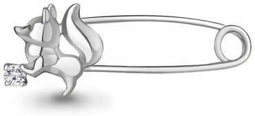 Булавка AQUAMARINE 77398_a вес 1.41 г серебро, фианит купить,10942