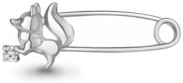 Булавка AQUAMARINE 77398_a вес 1.41 г серебро, фианит купить,10942