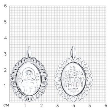 Икона Diamant 94-130-01039-1 вес 3.22 г серебро, без вставок купить,15400