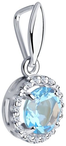 Подвеска SOKOLOV 92030328 вес 0.9 г серебро, фианит, топаз купить,8850