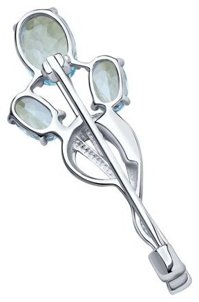 Булавка Diamant 94-340-01165-1 вес 2.079 г серебро, топаз купить,18981
