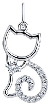 Подвеска Diamant 94-130-00771-1 вес 1.055 г серебро, фианит купить,8123