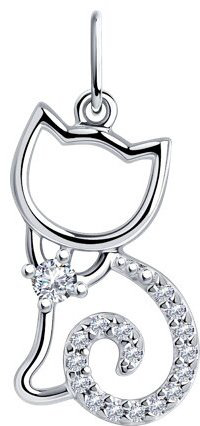 Подвеска Diamant 94-130-00771-1 вес 1.055 г серебро, фианит купить,8123