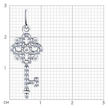 Подвеска SOKOLOV 94032952 вес 1.28 г серебро, фианит купить,8571