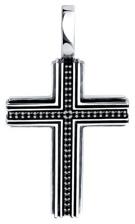 Крестик Diamant 95-130-02153-1 вес 5 г серебро, фианит купить,25650