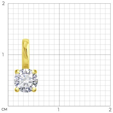 Подвеска Diamant 53-130-02873-1 вес 0.533 г золото, фианит купить,56654