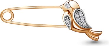 Булавка AQUAMARINE 77348А вес 1.305 г серебро, фианит купить,10282
