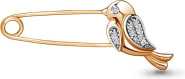 Булавка AQUAMARINE 77348А вес 1.305 г серебро, фианит купить,10282