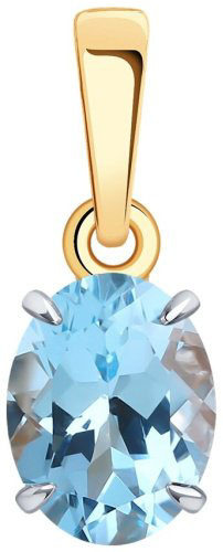 Подвеска Diamant 51-330-01929-1 вес 0.85 золото, топаз купить,60156
