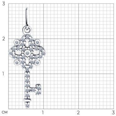 Подвеска SOKOLOV 94032952 вес 1.28 г серебро, фианит купить,8571