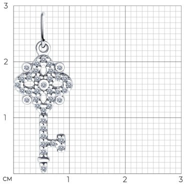 Подвеска SOKOLOV 94032952 вес 1.28 г серебро, фианит купить,8571