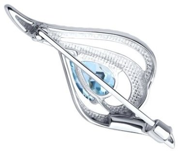 Брошь Diamant 94-340-01049-1 вес 2.81 г серебро, фианит, топаз купить,19494