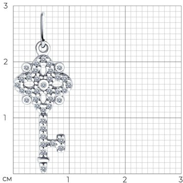 Подвеска SOKOLOV 94032952_1,31 вес 1.31 г серебро, фианит купить,8569