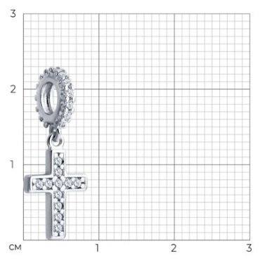 Подвеска SOKOLOV 94032878 вес 1.12 г серебро, фианит купить,7256