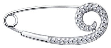 Брошь Diamant 94-140-00560-1 вес 1.73 г серебро, фианит