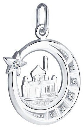 Подвеска SOKOLOV 93030555 вес 1.53 г серебро, фианит купить,8374