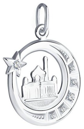 Подвеска SOKOLOV 93030555 вес 1.53 г серебро, фианит купить,8374
