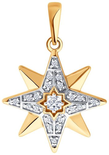 Подвеска Diamant 51-130-02977-1 вес 1.577 г золото, фианит купить,159619