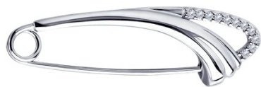 Брошь Diamant 94-140-00639-1 вес 1.59 г серебро, фианит купить,9190
