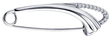 Брошь Diamant 94-140-00639-1 вес 1.59 г серебро, фианит купить,9190