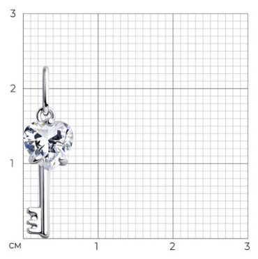 Подвеска SOKOLOV 94031412 вес 0.76 г серебро, фианит купить,5820