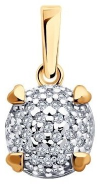 Подвеска Diamant 93-130-01991-1 вес 1.56 г серебро, фианит купить,7833