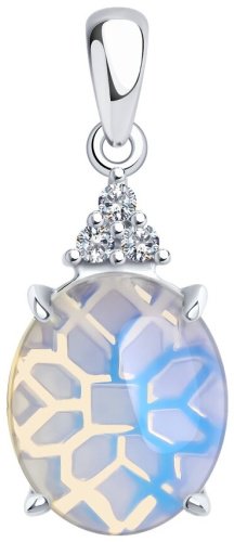 Подвеска Diamant 94-330-01837-1 вес 1.75 г серебро, фианит купить,11973
