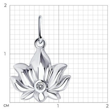 Подвеска Diamant 94-130-01096-1 вес 0.87 г серебро, фианит купить,5767