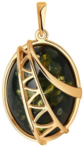 Подвеска Diamant 93-330-00868-2 вес 3.04 г серебро, янтарь купить,NaN