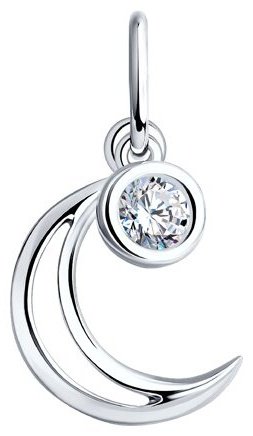 Подвеска SOKOLOV 94032873 вес 0.68 г серебро, фианит купить,NaN