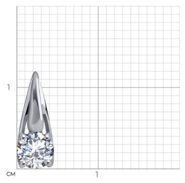 Подвеска Diamant 52-130-01727-1 вес 0.6 г золото, фианит купить,62399