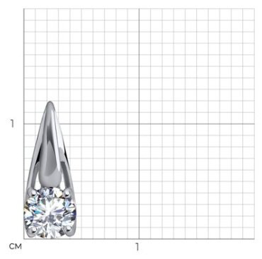 Подвеска Diamant 52-130-01727-1 вес 0.6 г золото, фианит купить,62399