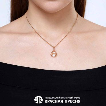 Подвеска Красная пресня 53615829 вес 1.8 г серебро, имитация жемчуга, стекло купить,NaN