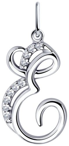 Подвеска Diamant 94-130-01375-1 вес 1.36 г серебро, фианит купить,NaN