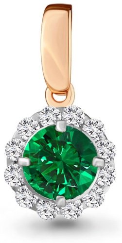 Подвеска AQUAMARINE 22901Г вес 0.87 г серебро, фианит купить,9990